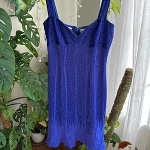 black tie oleg cassini beaded dress Sz8 Silk